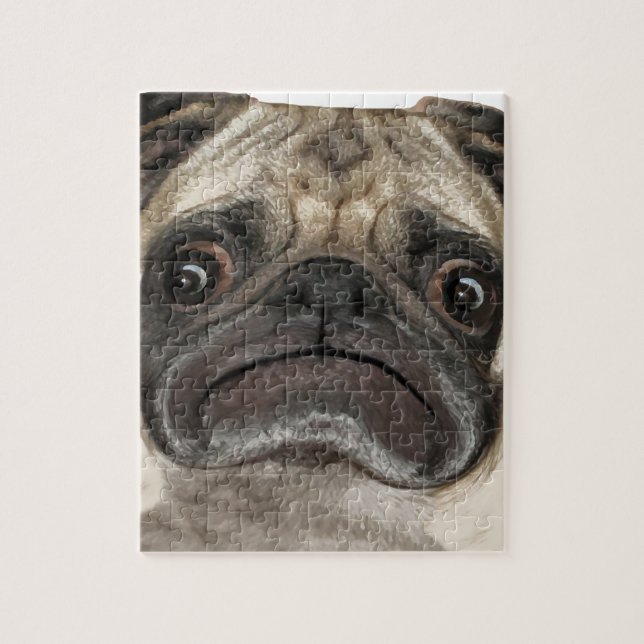 Grumpy Puggy Geschenke Puzzle (Vertikal)