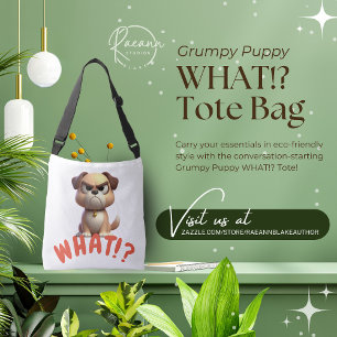 Grumpy Puppy WAS!? Tragetasche Tragetaschen Mit Langen Trägern