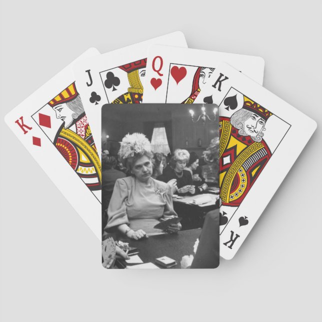 Grumpy Rich Lady Vintag Foto Fahrradkarten Spielkarten (Rückseite)