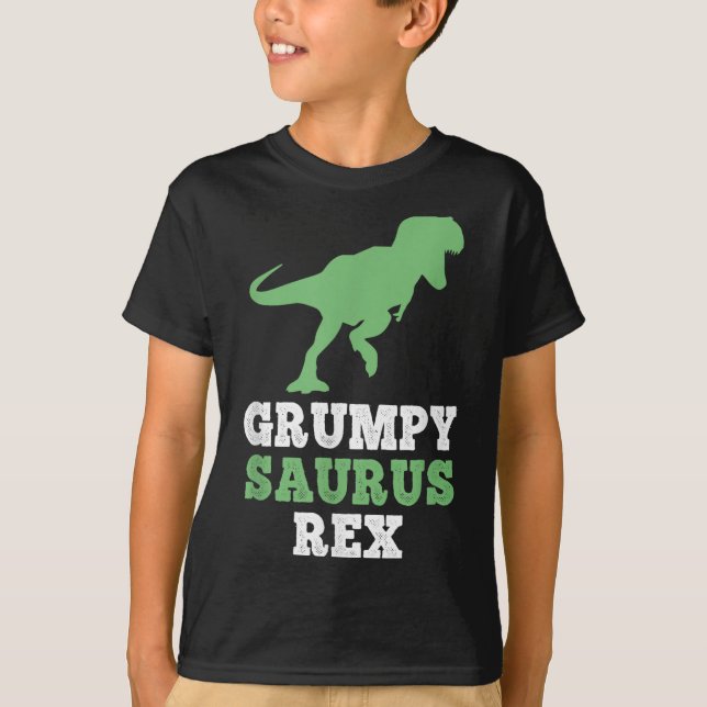 Grumpy-saurus Rex Dino Dinosaurier Funny Grumpysau T-Shirt (Vorderseite)