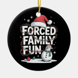 Grumpy Snowman Zwangs Familie Spaß Weihnachten Lic Keramik Ornament