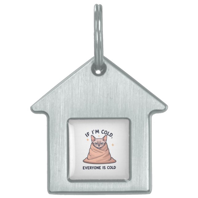 Grumpy Sphynx Cat Cold Humor Cartoon Art Tiermarke (Vorderseite)