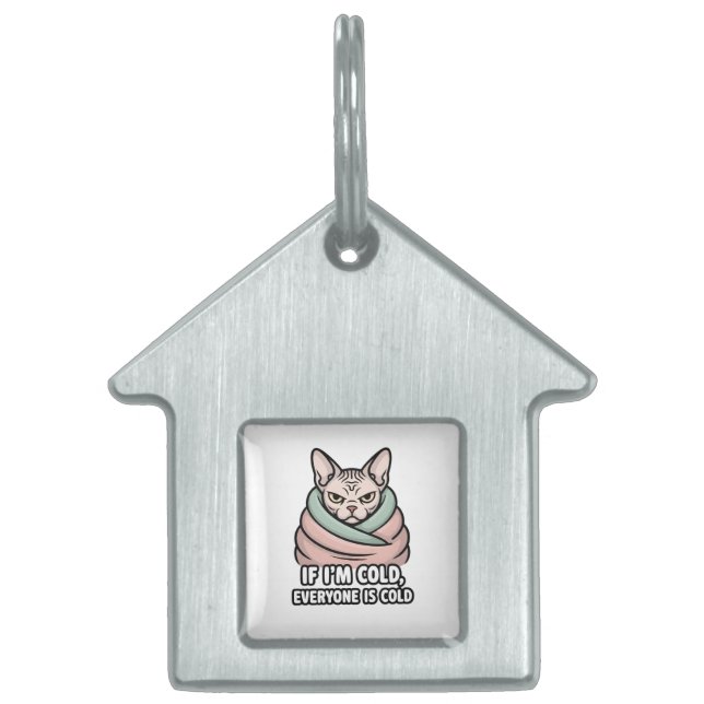 Grumpy Sphynx Cat Cold Humor Cartoon Art Tiermarke (Vorderseite)