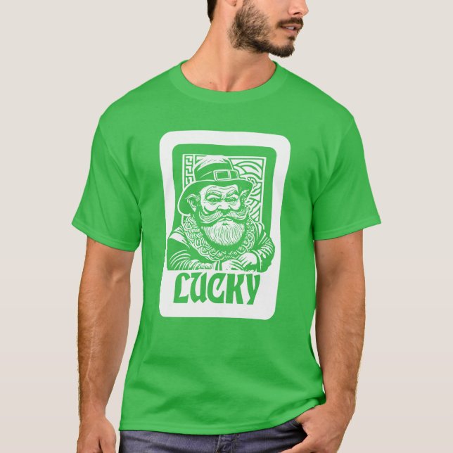 Grumpy St. Patrick's Day Leprechaun T-Shirt (Vorderseite)