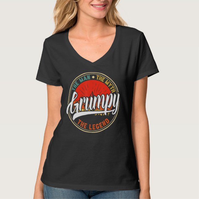 Grumpy The Man The Myth The Legend Father s Day T-Shirt (Vorderseite)