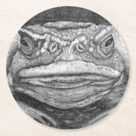 Grumpy Toad Runder Pappuntersetzer
