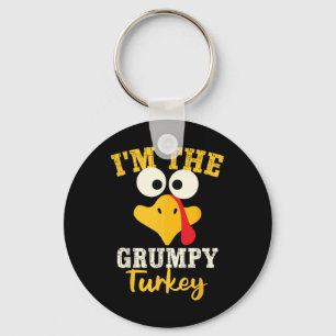 Grumpy Truthahn-Team-Familien-Matching-Thanksgivin Schlüsselanhänger