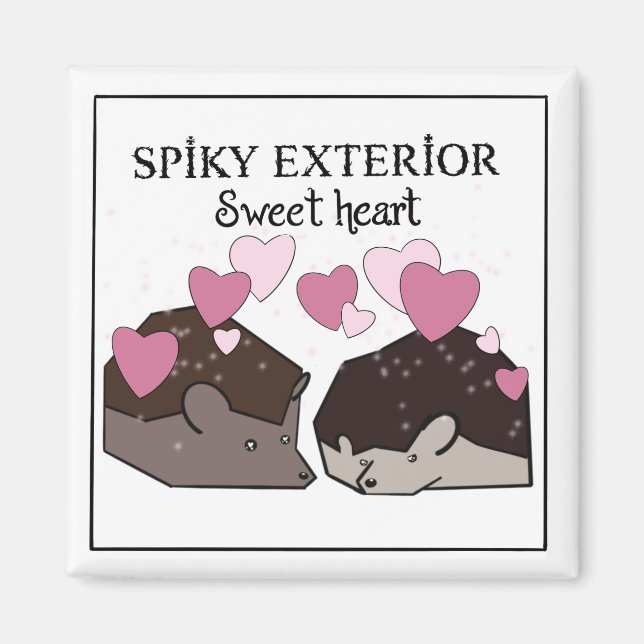 Grumpy Valentine Igel Magnet (Vorne)
