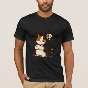 Grumpy Vampir Katze Halloween T-Shirt