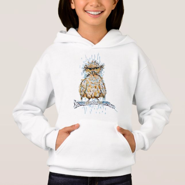Grumpy Wet Owl Hoodie (Vorderseite)