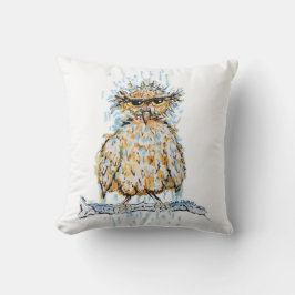 Grumpy Wet Owl Kissen