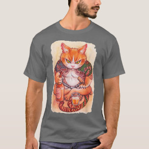 Grumpy Yakuza Cat tattoo Style Japan Gift  Basebal T-Shirt