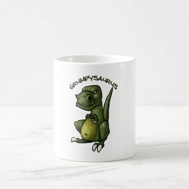 Grumpysaurus Dinosaurier, der mürrisch ist! Tasse (Mittel)