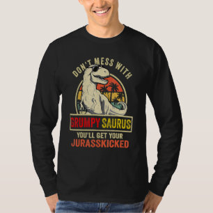 Grumpysaurus Rex Dinosaur Grumpy Saurus Family Mat T-Shirt