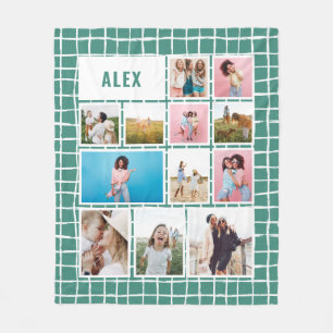 Grün, 12 Foto, modern, minimalistisch abstrakt Fleecedecke