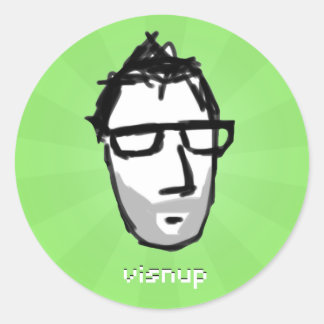 Grün 2 runder aufkleber