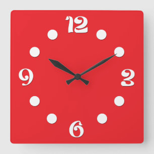 Grün, abstrakt, Retro Quadratische Wanduhr