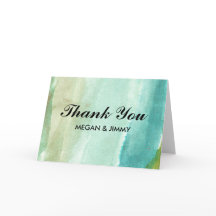 grün abstrakte Aquarellfarbe Danke Karte