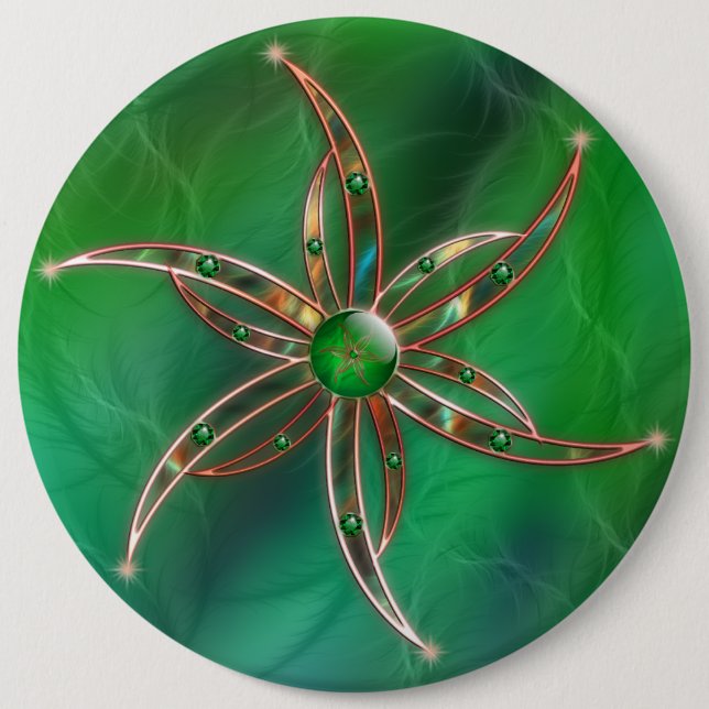 Grün als Grasknopf Button (Vorderseite)