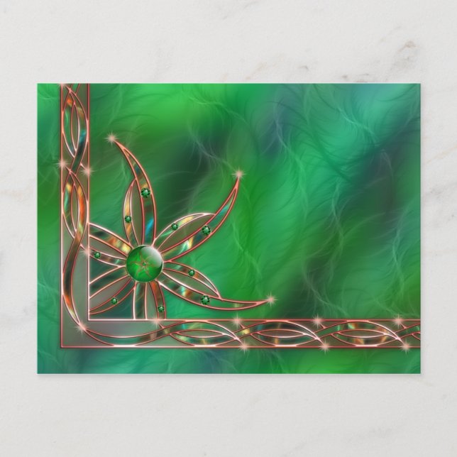 Grün als Graspostkarte Postkarte (Vorderseite)