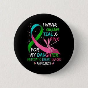 Grün Aquamarin rosa tragen für meine Tochter Metas Button