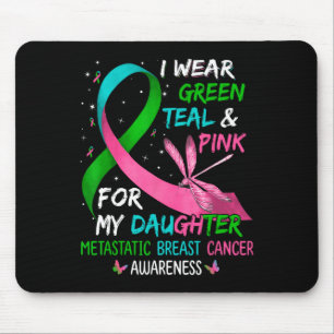 Grün Aquamarin rosa tragen für meine Tochter Metas Mousepad