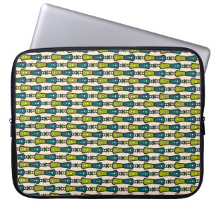 Grün, Aquamarin, schwarz, Cremtribal: Laptop-Sieb Laptopschutzhülle