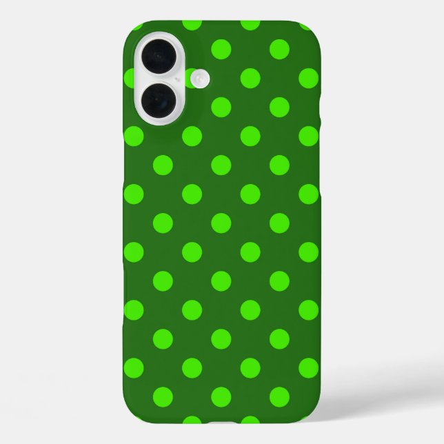 Grün auf dunkelgrünem Punkte-Musterdesign  Case-Mate iPhone Hülle (Rückseite)