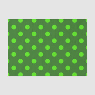 Grün auf dunkelgrünem Tupfenmuster-Design Seidenpapier