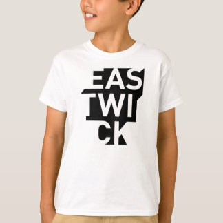 Grün-auf-Schwarzes das Logo-T-Shirt der Kinder T-Shirt