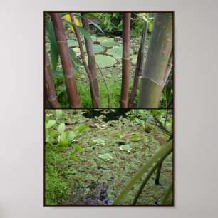 Grün auf Wasser Poster