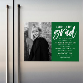 Grün | Beifall zur Grand Script Graduation Party Magneteinladung