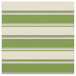 Grün, Beige und Dunkelgrau gestreiftes/geflochtene Stoff