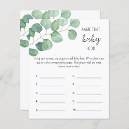 Grün - Benennen Sie das Baby FOOD Dusche Spiel