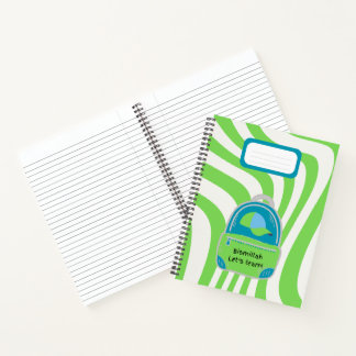 Grün "Bismillah Lasse's Learn!" Notizbuch