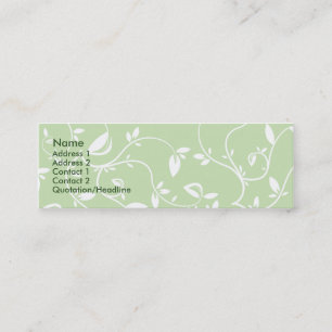 Grün-Blätter - dünn Mini Visitenkarte