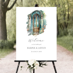 Grün blau, Aquamarine Hochzeitssymbol Poster