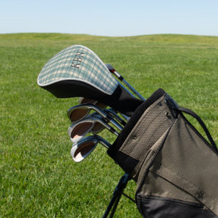 Grün Blau Beige Karierter Herren Geburtstag Vatert Golf Headcover