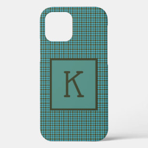 Grün Blau Braun Schwarz Karo Monogramm Case-Mate iPhone Hülle