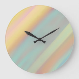 Grün Blau Wasserfarbenmuster Große Wanduhr