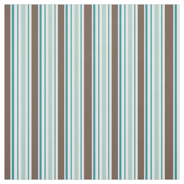 Grün-blaue Brown-Weiß-Streifen Stoff (Muster)