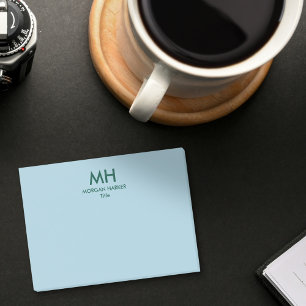 Grün Blaue Minimale Saubere Initialen Post-it Klebezettel