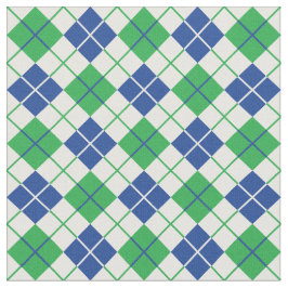 Grün-blaue Raute Stoff