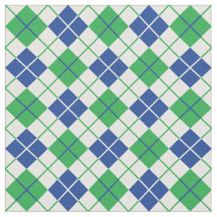 Grün-blaue Raute Stoff