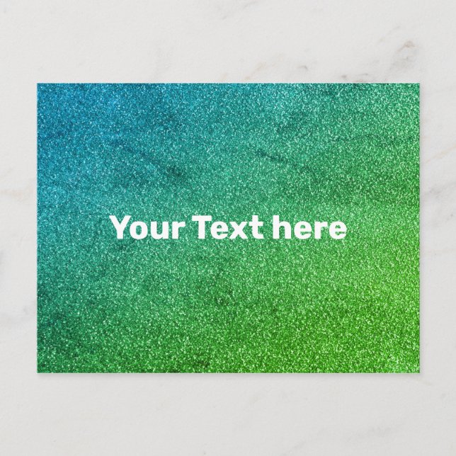 Grün-blauer Farbverlauf Ombre Textur Texturiert Postkarte (Vorderseite)