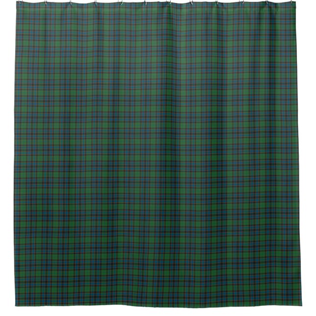 Grün-blauer Tartan-Karo-Duschvorhang Duschvorhang (Vorderseite)