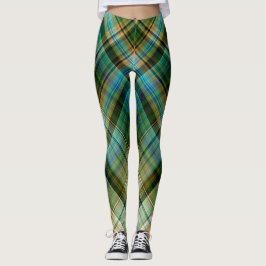 Grün-blaues geometrisches leggings