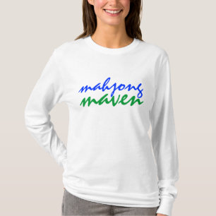 grün-blaues modernes Spieler-Shirt mahjong Maven T-Shirt