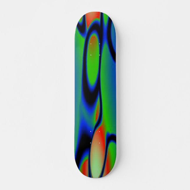 GRÜN-BLAUES ROTES PLASTIKSkateboard Skateboard (Vorne)