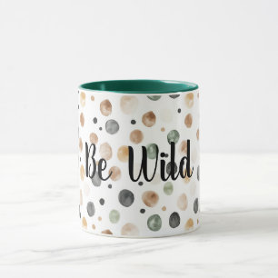 Grün Braun Creme Schwarze Punkte Sei Wild Tasse